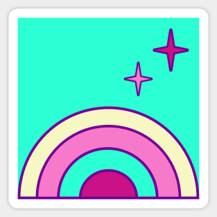 color pop rainbow Sticker